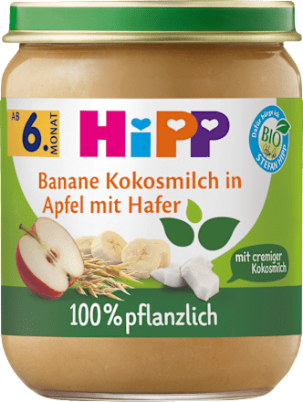 Frucht & Getreide Banane Kokosmilch in Apfel mit Hafer ab dem 6.Monat, 160 g