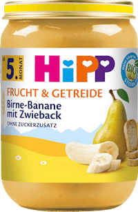 Frucht & Getreide Birne-Banane mit Zwieback ab dem 5. Monat, 190 g