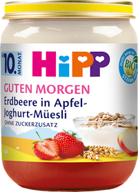Frucht & Joghurt Guten Morgen Erdbeere in Apfel Müsli ab dem 10. Monat, 160 g