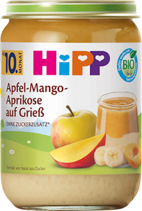Früchte Apfel-Mango-Aprikose auf Grieß ab dem 10. Monat, 190 g
