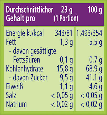 Früchteriegel Zebra Himbeere in Banane-Apfel, ab 1 Jahr, 23 g
