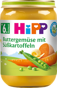 Gemüse Buttergemüse mit Süßkartoffeln ab dem 6. Monat, 190 g
