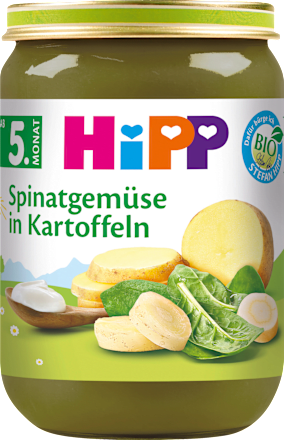 Gemüse Spinat mit Kartoffeln ab dem 5. Monat, 190 g