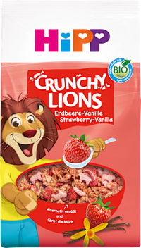 Kindermüsli Crunchy Lions Erdbeere-Vanille, ab 3 Jahren, 300 g