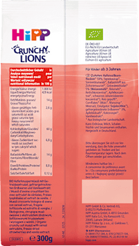 Kindermüsli Crunchy Lions Erdbeere-Vanille, ab 3 Jahren, 300 g