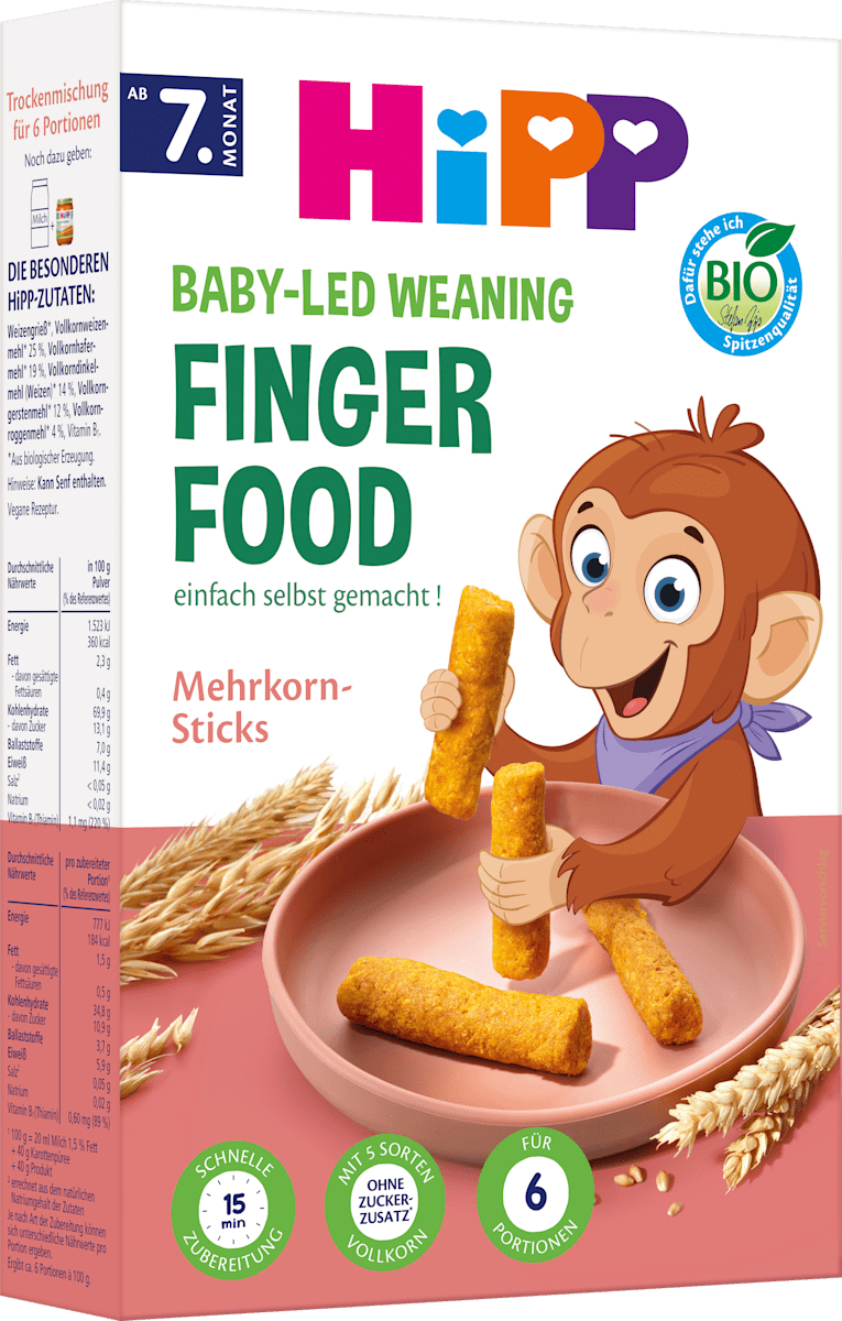 Kindersnack Finger Food Mehrkorn-Sticks ab dem 7. Monat, 240 g