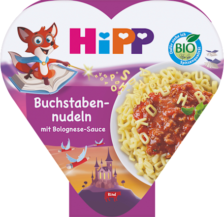 Kinderteller Buchstabennudeln mit Bolognese-Sauce ab 1 Jahr, 250 g