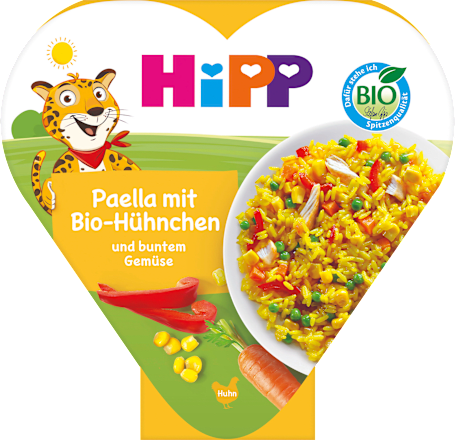 Kinderteller Paella mit buntem Gemüse und Hühnchen ab 1 Jahr, 250 g
