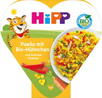Kinderteller Paella mit buntem Gemüse und Hühnchen ab 1 Jahr, 250 g