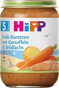 Menü Früh-Karotten mit Kartoffeln & Wildlachs ab dem 5. Monat, 190 g