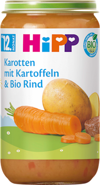 Menü Karotten mit Kartoffeln & Rind ab dem 12. Monat, 250 g