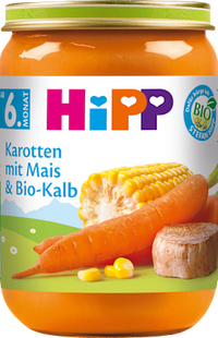 Menü Karotten mit Mais & Kalb ab dem 6. Monat, 190 g
