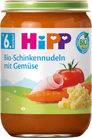 Menü Schinkennudeln mit Tomaten & Karotten ab dem 6. Monat, 190 g