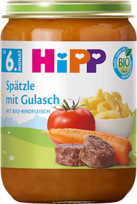 Menü Spätzle mit Gulasch ab dem 6. Monat, 190 g