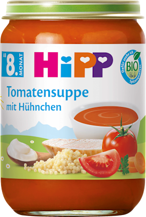 Menü Tomatensuppe mit Hühnchen ab dem 8. Monat, 190 g