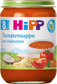 Menü Tomatensuppe mit Hühnchen ab dem 8. Monat, 190 g