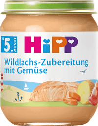 Menü Wildlachs-Zubereitung mit Gemüse ab dem 5.Monat, 125 g