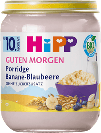 Porridge Frühstück Banane-Blaubeere Haferbrei ab dem 10. Monat, 160 g