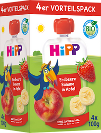 Quetschie Hippis Erdbeere-Banane in Apfel  ab 1 Jahr (4x100 g), 400 g