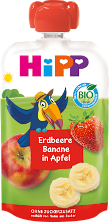 Quetschie Hippis Erdbeere-Banane in Apfel ab 1 Jahr, 100 g