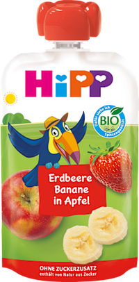 Quetschie Hippis Erdbeere-Banane in Apfel ab 1 Jahr, 100 g