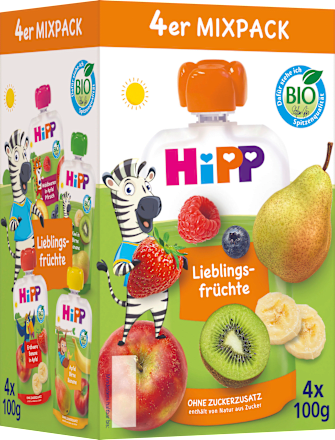 Quetschie Hippis Mix-Pack ab 1 Jahr (4x100 g), 400 g