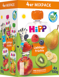 Quetschie Hippis Mix-Pack ab 1 Jahr (4x100 g), 400 g