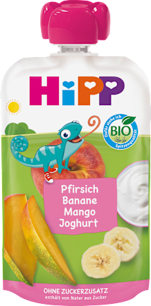 Quetschie Pfirsich Banane Mango mit Joghurt, ab 1 Jahr, 100 g