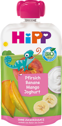Quetschie Pfirsich Banane Mango mit Joghurt, ab 1 Jahr, 100 g