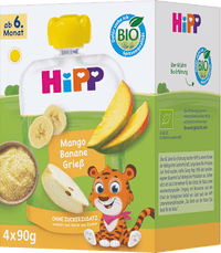Quetschies Multi Mango Bananen Grieß, ab 6. Monat (4x90 g), 360 g
