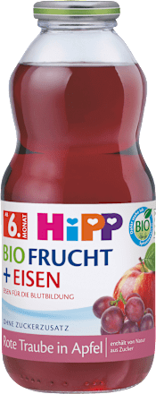 Saft Frucht + Eisen Rote Traube in Apfel ab dem 6. Monat, 500 ml