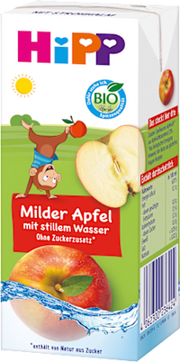 Saft Milder Apfel mit stillem Wasser ab 1 Jahr, 200 ml