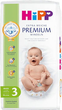 Premium luiers maat 3 Midi (6-10 kg), 54 stuks