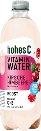 Frisdrank, Vitamin Water Boost, Kers-Framboos, 0,75 l