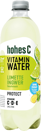 Erfrischungsgetränk, Vitamin Water Protect, Limette-Ingwer, 0,75 l EINWEG