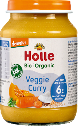 Menü Veggie Curry mit Quinoa ab dem 6. Monat, 190 g