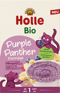 Porridge Purple Panther mit Heidelbeeren, Bananen & Äpfeln, ab 1 Jahr, 200 g