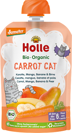 Quetschie Carrot Cat, Karotte, Mango, Banane & Birne ab 6 Monaten, 100 g