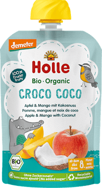 Quetschie Croco Coco, Apfel & Mango mit Kokusnuss ab 8 Monaten, 100 g