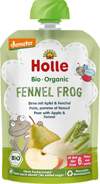 Quetschie Fennel Frog, Birne, Apfel & Fenchel ab 6 Monaten, 100 g