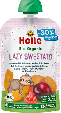 Quetschie Lazy Sweetato Süßkartoffel, Pflaume, Kürbis & Erdbeere, ab dem 6. Monat, 100 g