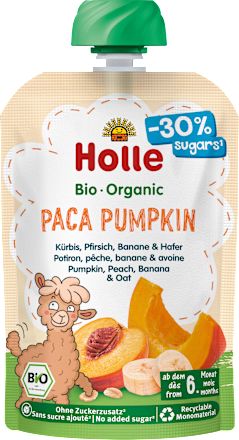 Quetschie Paca Pumpkin Kürbis, Pfirsich, Banane & Hafer, ab dem 6. Monat, 100 g