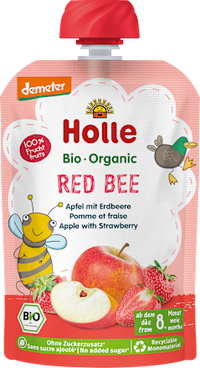 Quetschie Red Bee, Apfel & Erdbeere ab 8 Monaten, 100 g