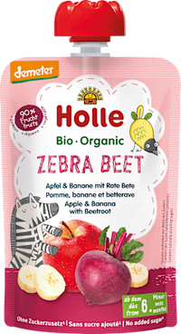 Quetschie Zebra Beet, Apfel, Banane & rote Bete ab 6 Monaten, 100 g