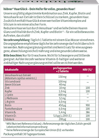HaarGlück Tabletten 30 stuks, 27 g
