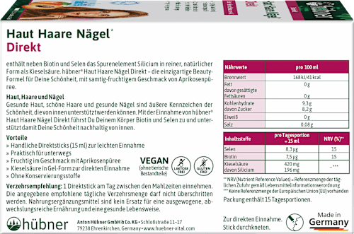 Haut Haare Nägel Direktsticks 15 St, 225 ml
