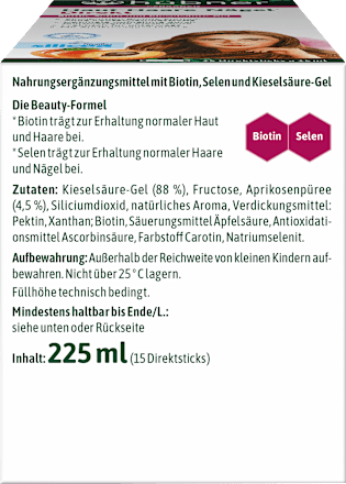 Haut Haare Nägel Direktsticks 15 St, 225 ml