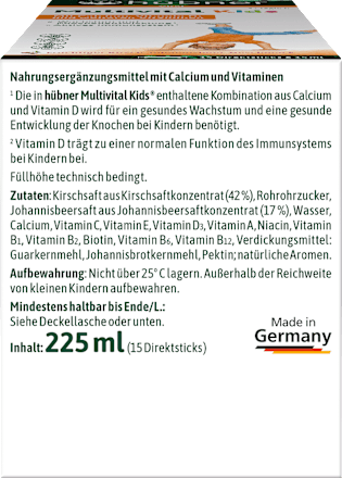 Multivital Kids direct sticks 15 stuks, 225 ml