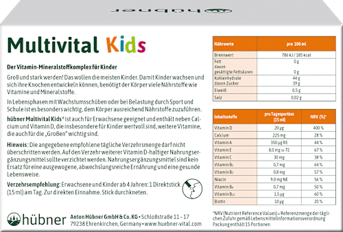 Multivital Kids direct sticks 15 stuks, 225 ml