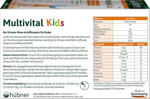 Multivital Kids direct sticks 15 stuks, 225 ml